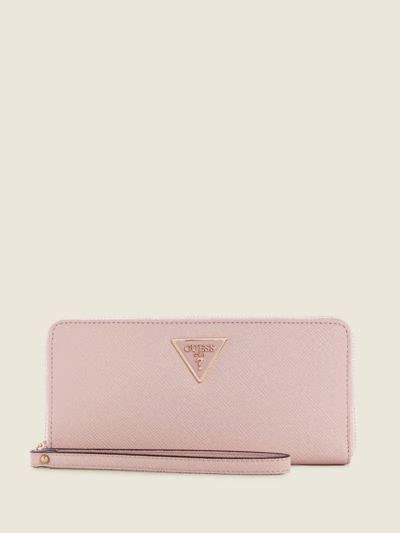 Guess Laurel Large Zip-Around Wallet - Light Rose Guess Laurel Large Zip-Around Wallet - Light Rose