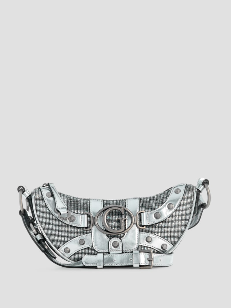 Guess Vintage Victoria Rhinestone Crossbody - Silver Guess Vintage Victoria Rhinestone Crossbody - Silver