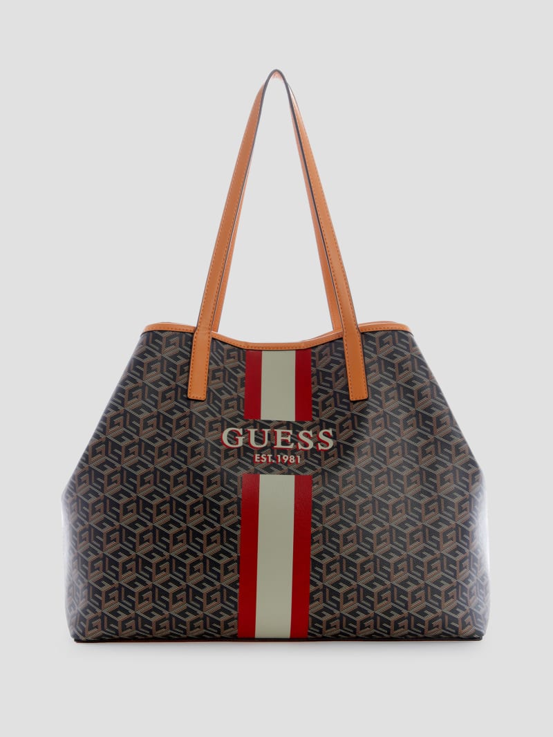 Guess Vikky Large Tote - Black Gold Guess Vikky Large Tote - Black Gold