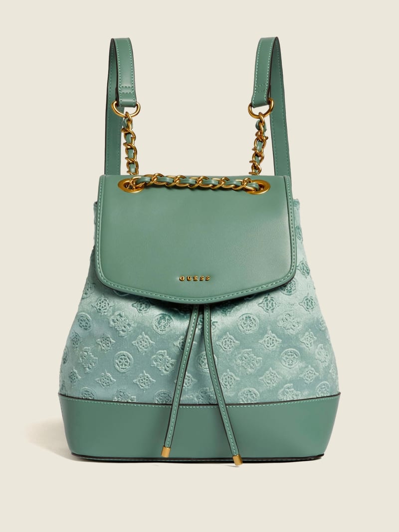 Guess Kimi Velvet Backpack - Aqua Guess Kimi Velvet Backpack - Aqua