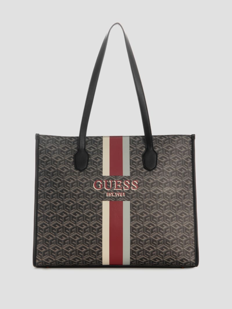 Guess Silvana Cube Logo Girlfriend Tote - Chief Green Guess Silvana Cube Logo Girlfriend Tote - Chief Green