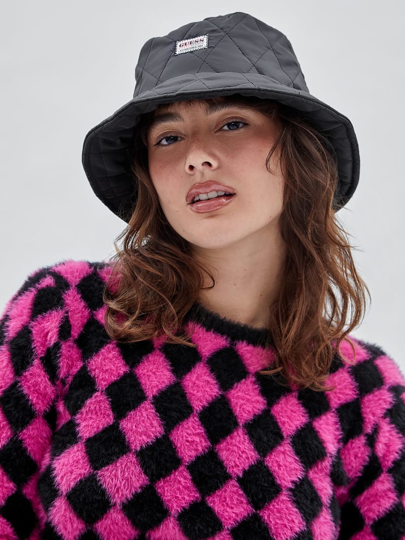 Guess GUESS Originals Quilted Bucket Hat - Black Guess GUESS Originals Quilted Bucket Hat - Black