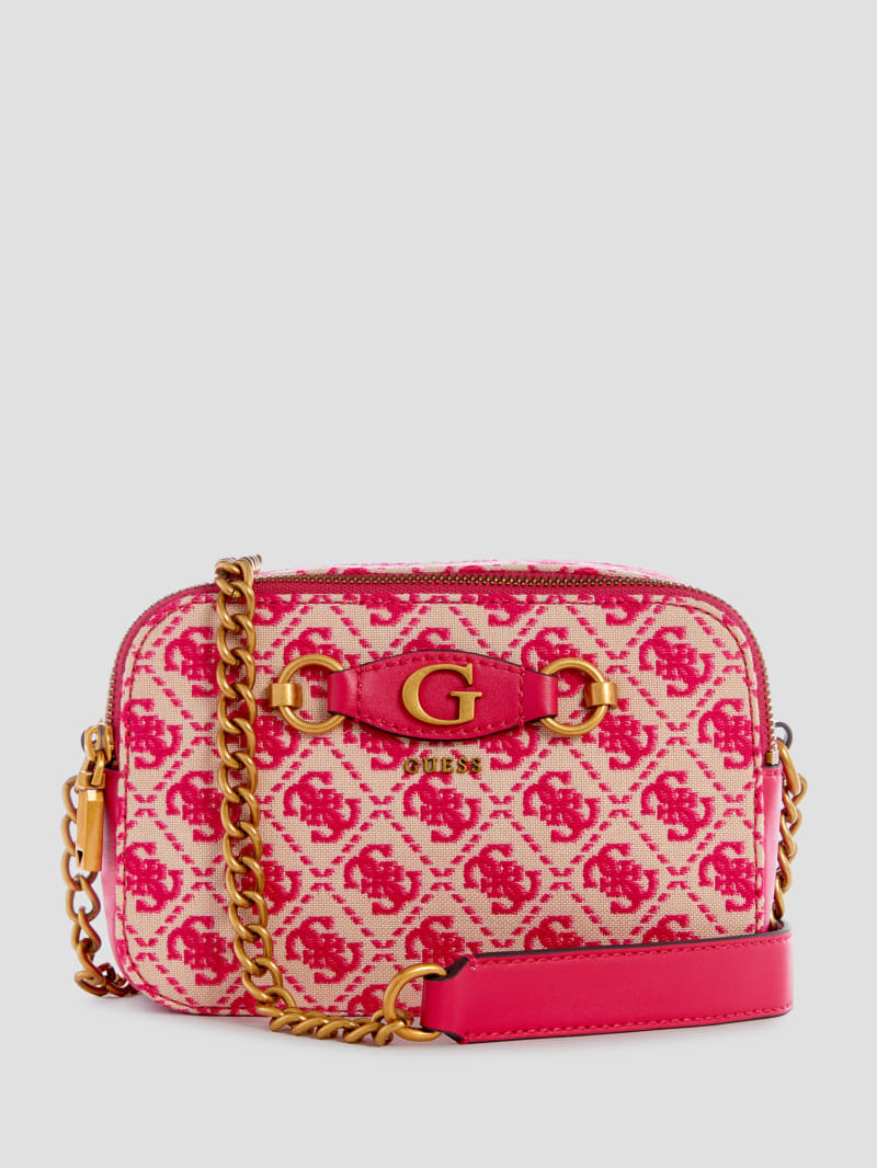 Guess Izzy Jacquard Logo Camera Bag - Pink Guess Izzy Jacquard Logo Camera Bag - Pink