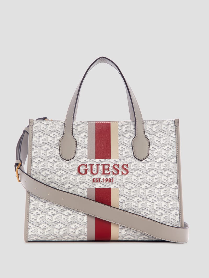 Guess Silvana G Cube Tote - Steel Guess Silvana G Cube Tote - Steel
