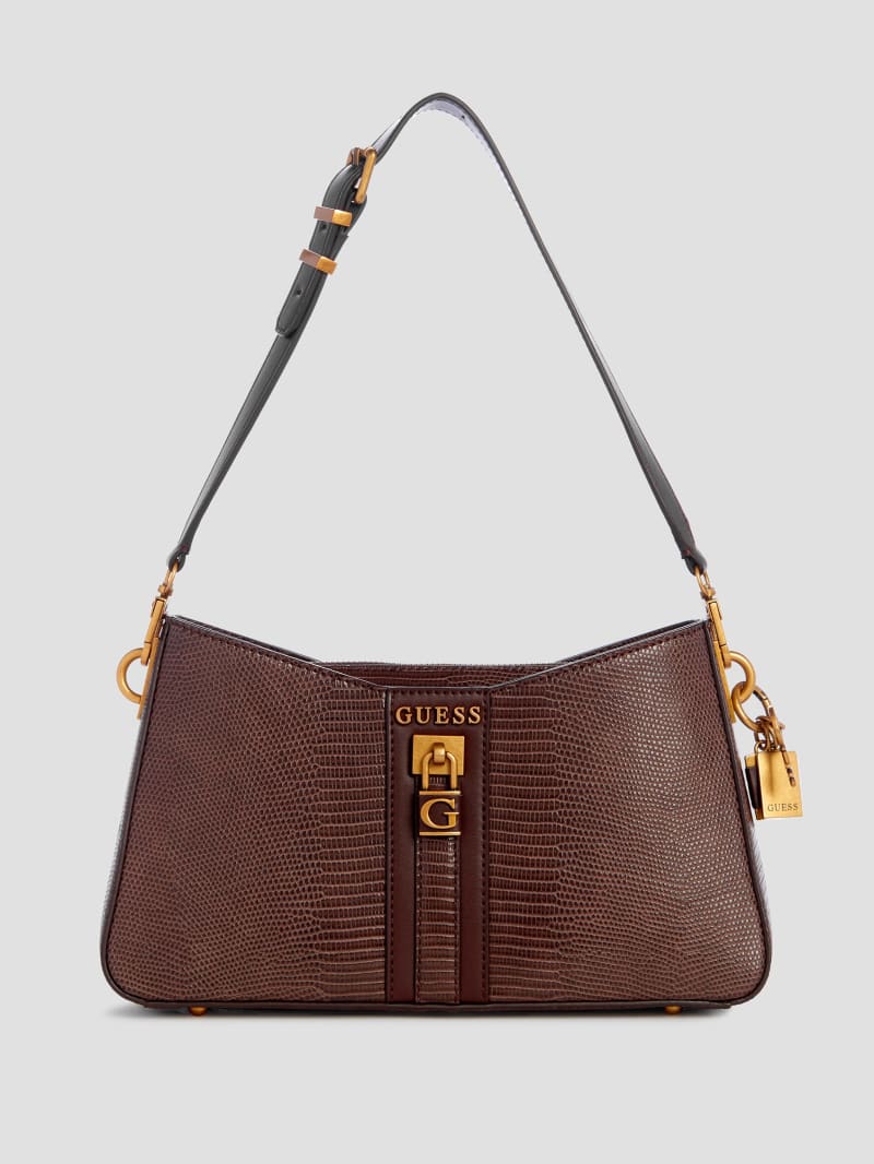 Guess Ginevra Elite Shoulder Bag - Brown Guess Ginevra Elite Shoulder Bag - Brown