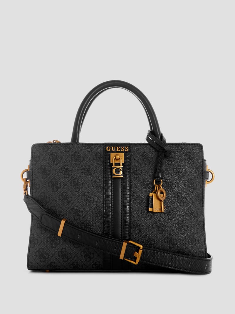 Guess Ginevra Logo Elite Society Satchel - Cloud Wash Guess Ginevra Logo Elite Society Satchel - Cloud Wash