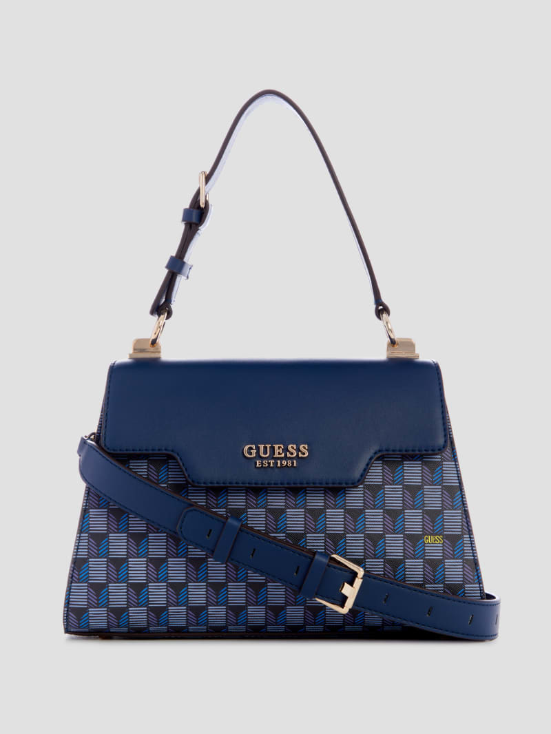 Guess Hallie Mini Fold-Over Flap Crossbody - Burnt Orange Guess Hallie Mini Fold-Over Flap Crossbody - Burnt Orange