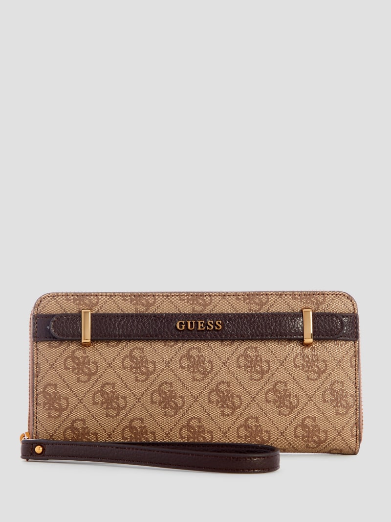 Guess Sestri Logo Large Zip-Around Wallet - Light Vintage Guess Sestri Logo Large Zip-Around Wallet - Light Vintage