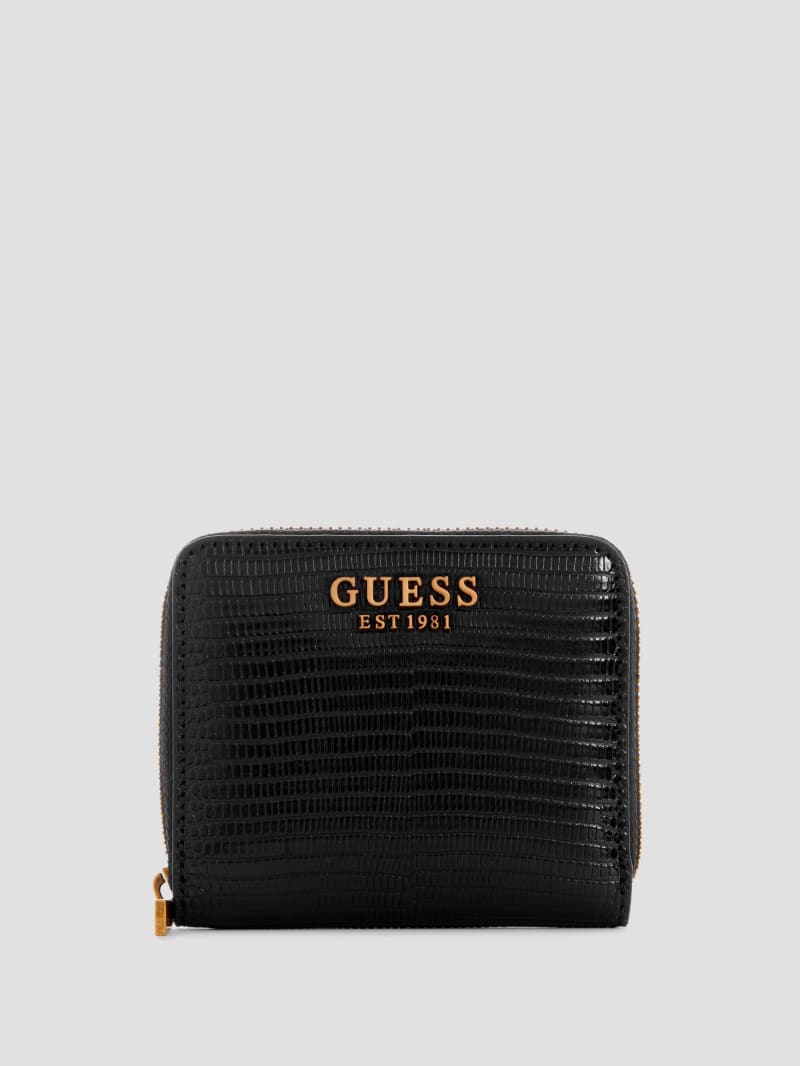 Guess Ginevra Small Zip-Around Wallet - Black Floral Print Guess Ginevra Small Zip-Around Wallet - Black Floral Print