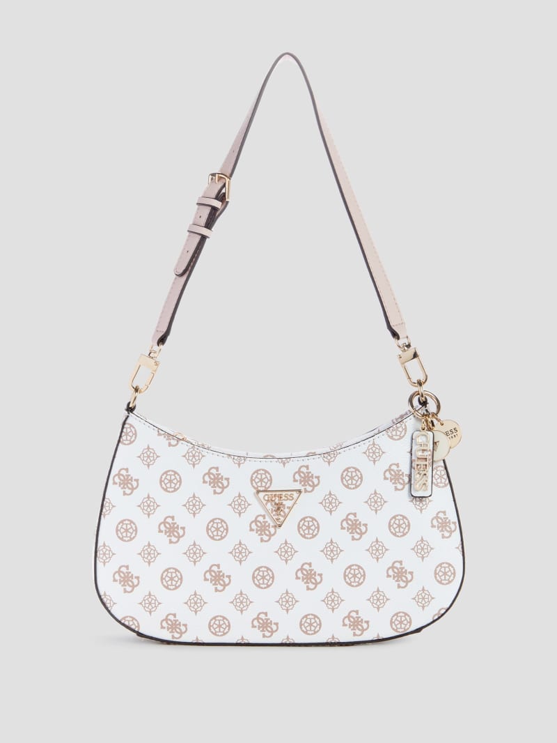 Guess Noelle Peony Logo Shoulder Bag - Willow Guess Noelle Peony Logo Shoulder Bag - Willow