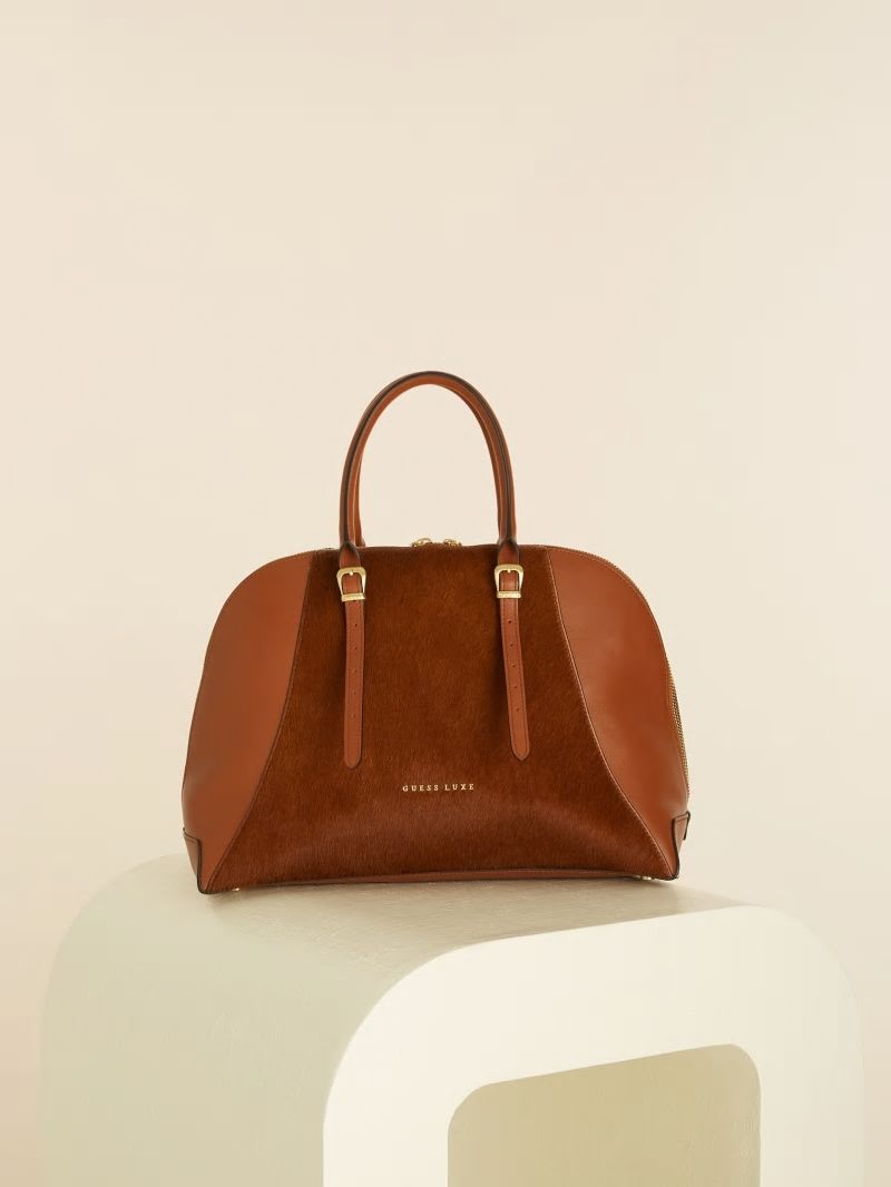 Guess Lady Luxe Leather Dome - Brown Guess Lady Luxe Leather Dome - Brown