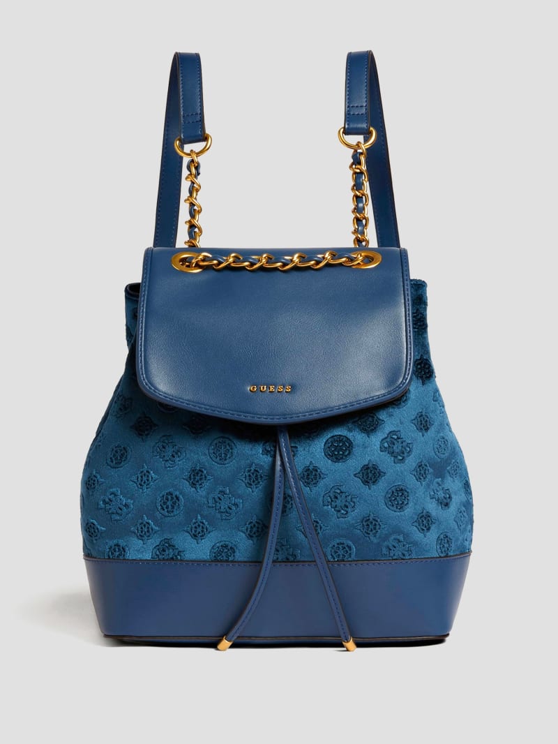 Guess Kimi Velvet Backpack - Navy Guess Kimi Velvet Backpack - Navy
