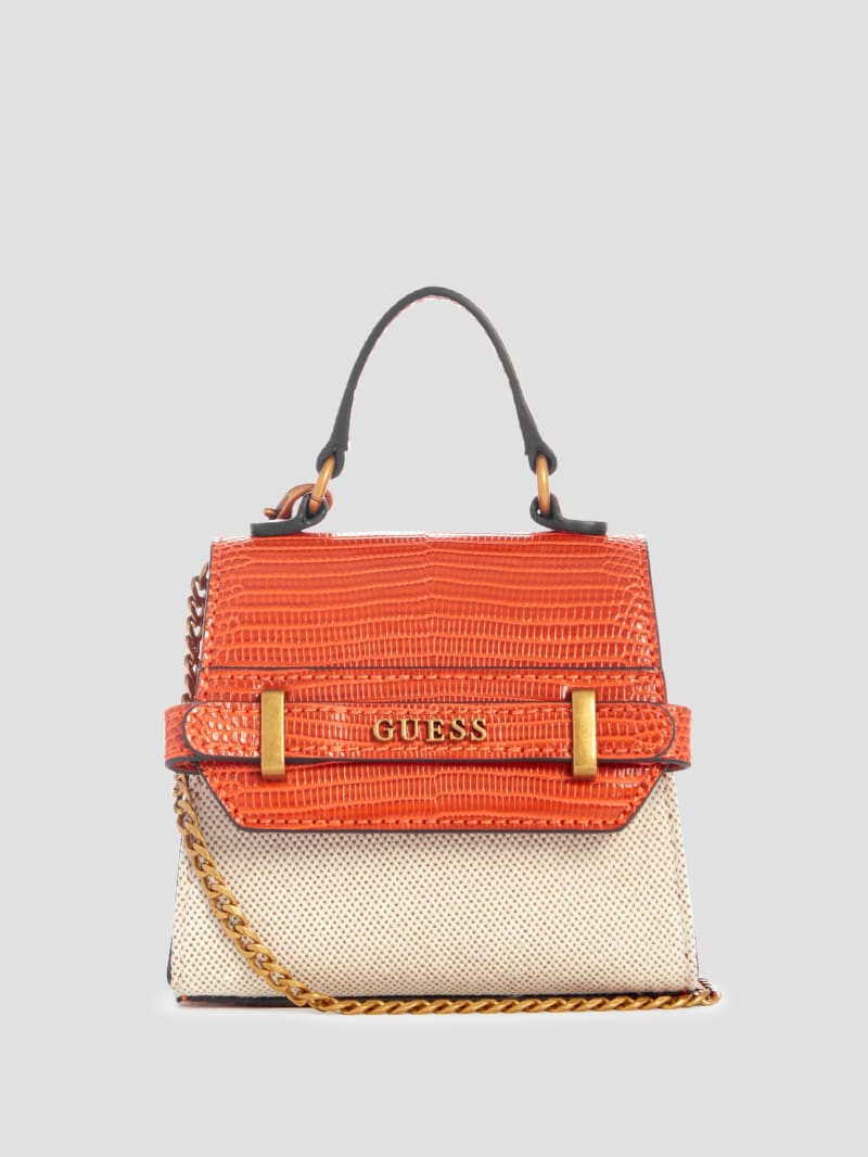 Guess Sestri Canvas Micro Mini Satchel - Nero Guess Sestri Canvas Micro Mini Satchel - Nero