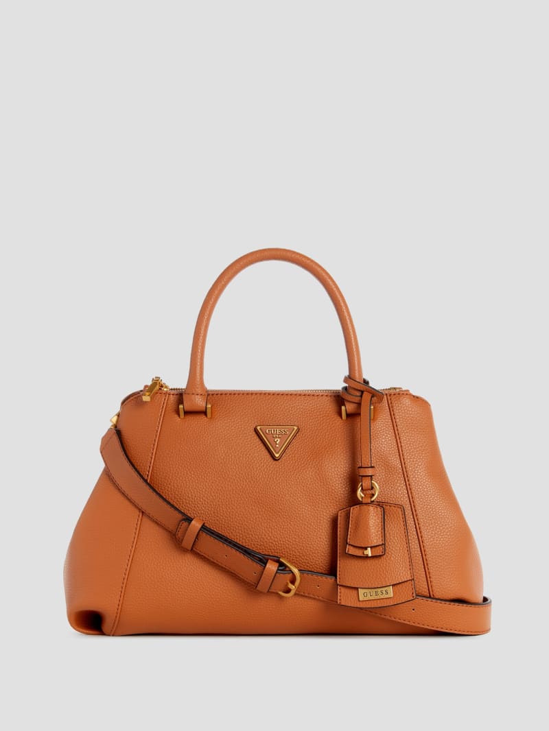 Guess Laryn Pebbled Luxury Satchel - Cognac Guess Laryn Pebbled Luxury Satchel - Cognac