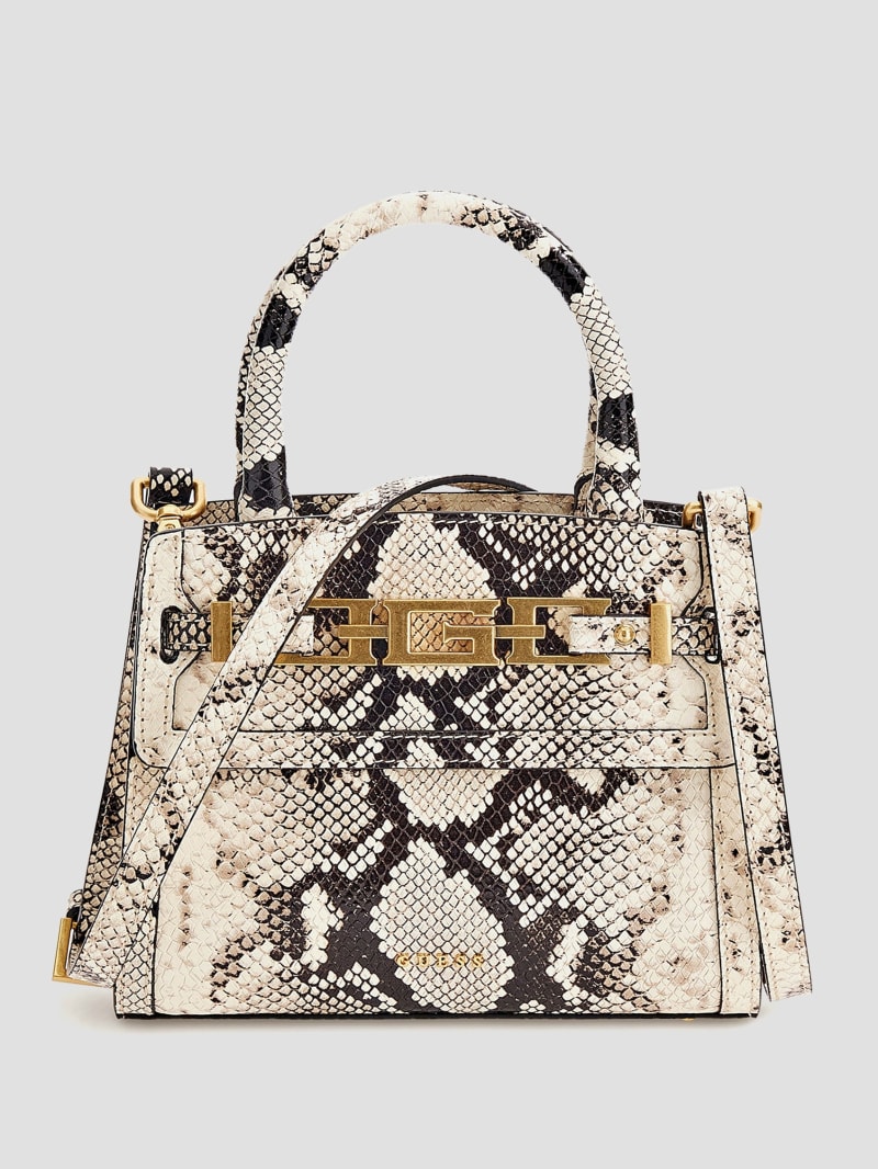 Guess Cristina Small Leather Satchel - White Patent Guess Cristina Small Leather Satchel - White Patent