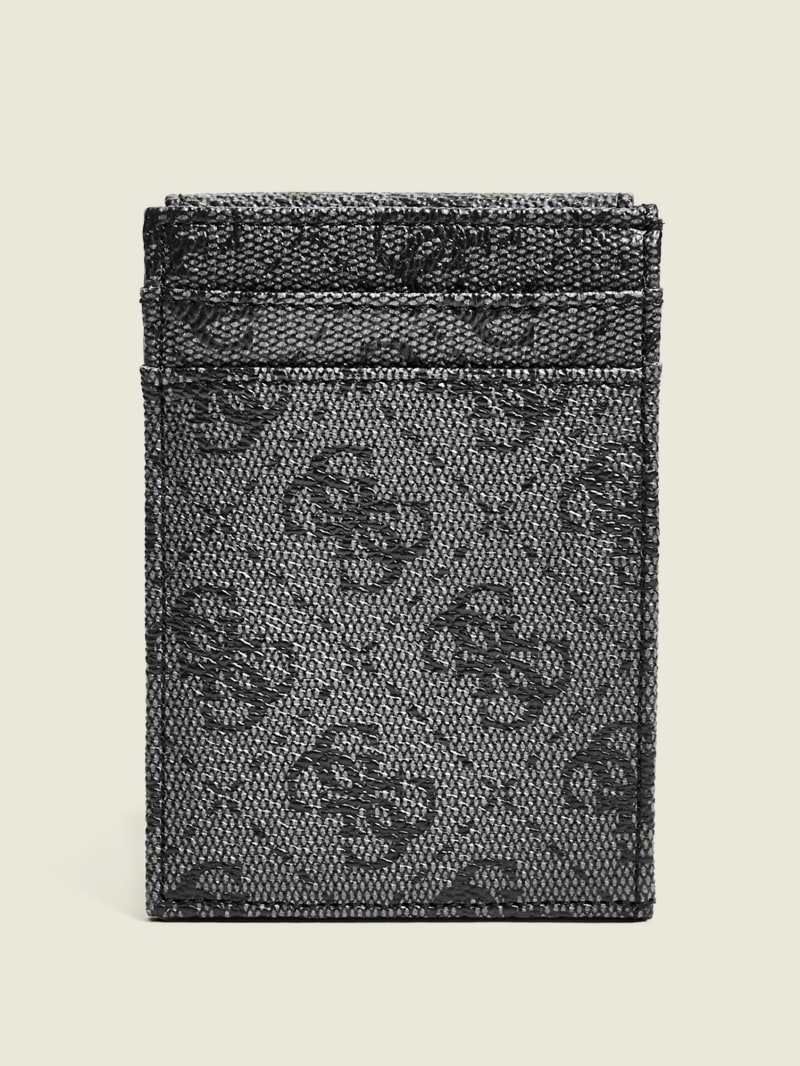 Guess Don Logo-Print Magnetic Card Case - Black Guess Don Logo-Print Magnetic Card Case - Black