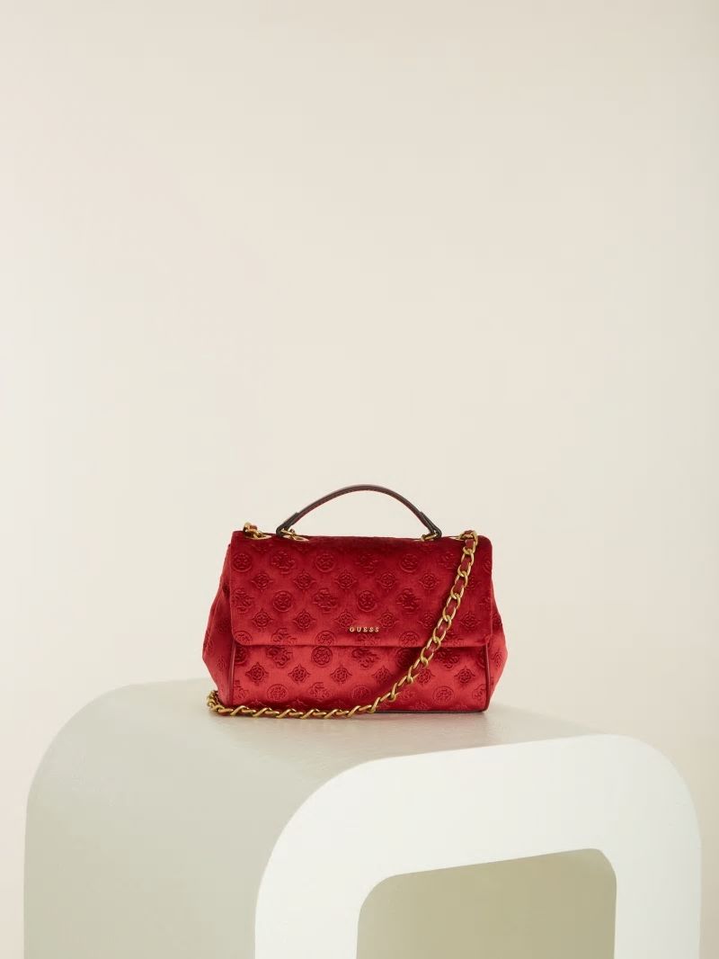 Guess Kimi Logo Convertible Crossbody - Red Guess Kimi Logo Convertible Crossbody - Red
