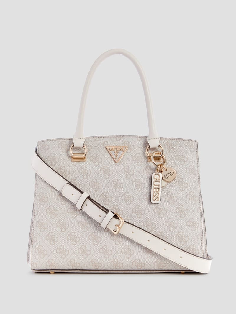 Guess Noelle Quattro G Girlfriend Satchel - Dove Logo Guess Noelle Quattro G Girlfriend Satchel - Dove Logo
