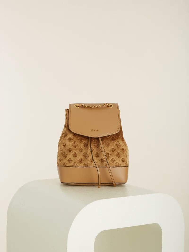 Guess Kimi Velvet Backpack - Mocha Guess Kimi Velvet Backpack - Mocha