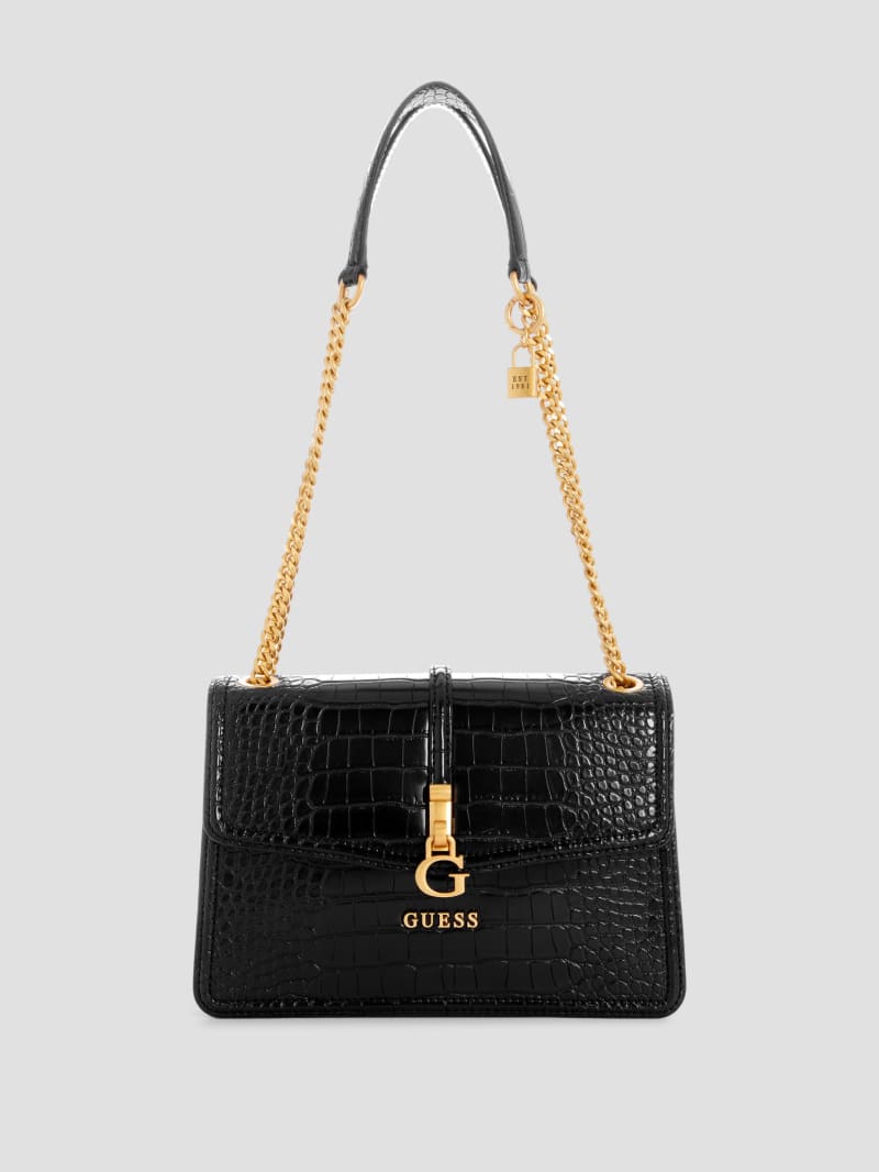 Guess James Convertible Crossbody Flap Bag - Black Floral Print Guess James Convertible Crossbody Flap Bag - Black Floral Print