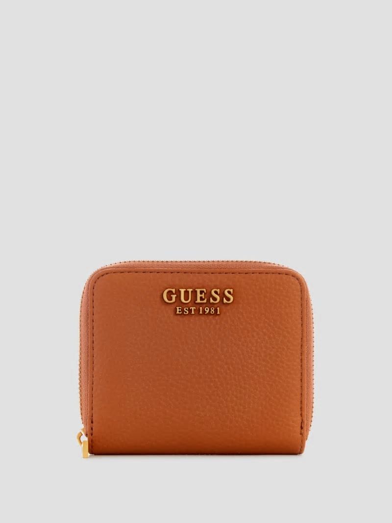 Guess Laryn Small Zip-Around Wallet - Cognac Guess Laryn Small Zip-Around Wallet - Cognac