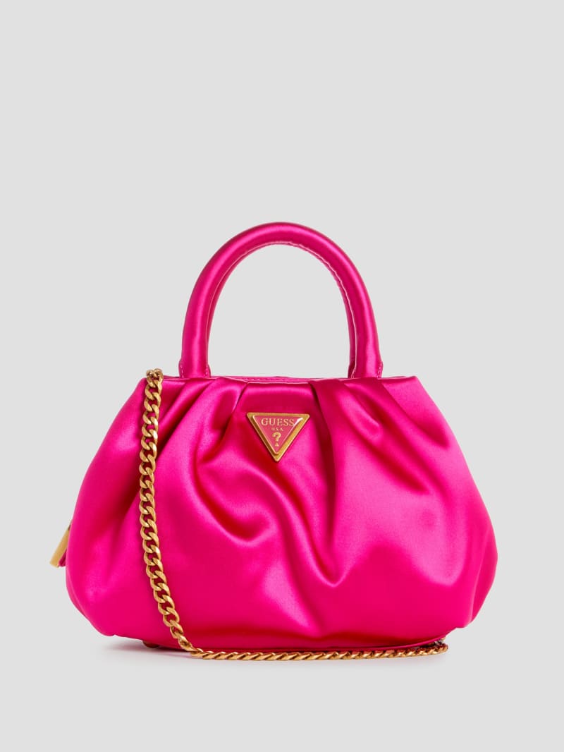 Guess Tori Satin Mini Frame Satchel - Fuchsia Guess Tori Satin Mini Frame Satchel - Fuchsia