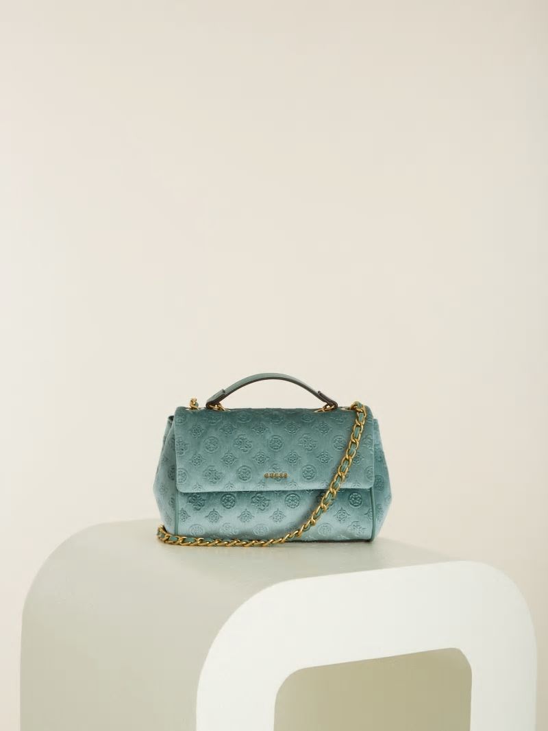 Guess Kimi Logo Convertible Crossbody - Aqua Guess Kimi Logo Convertible Crossbody - Aqua