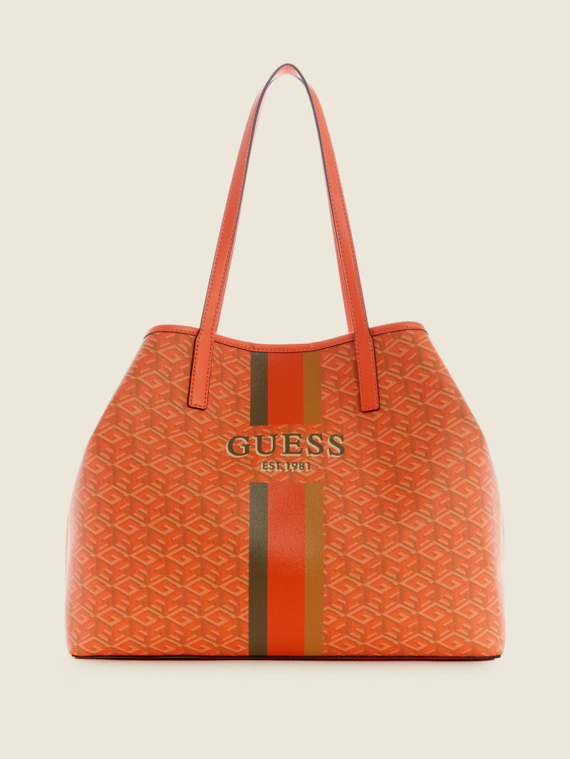 Guess Vikky Large Tote - Orange Logo Guess Vikky Large Tote - Orange Logo