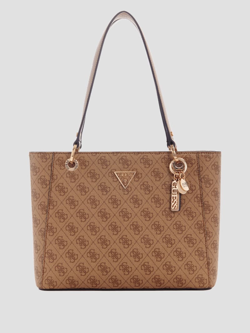 Guess Noelle Quattro G Small Noel Tote - Latte Logo Guess Noelle Quattro G Small Noel Tote - Latte Logo