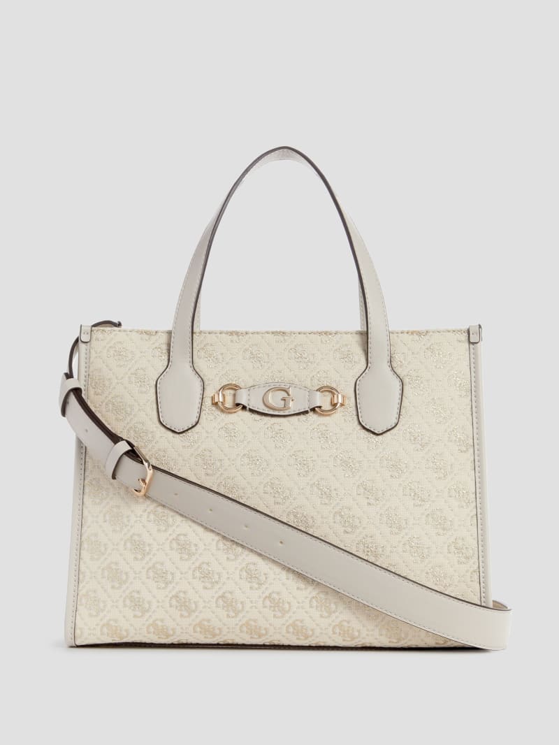 Guess Izzy Glitter Tote Bag - Dove Logo Guess Izzy Glitter Tote Bag - Dove Logo