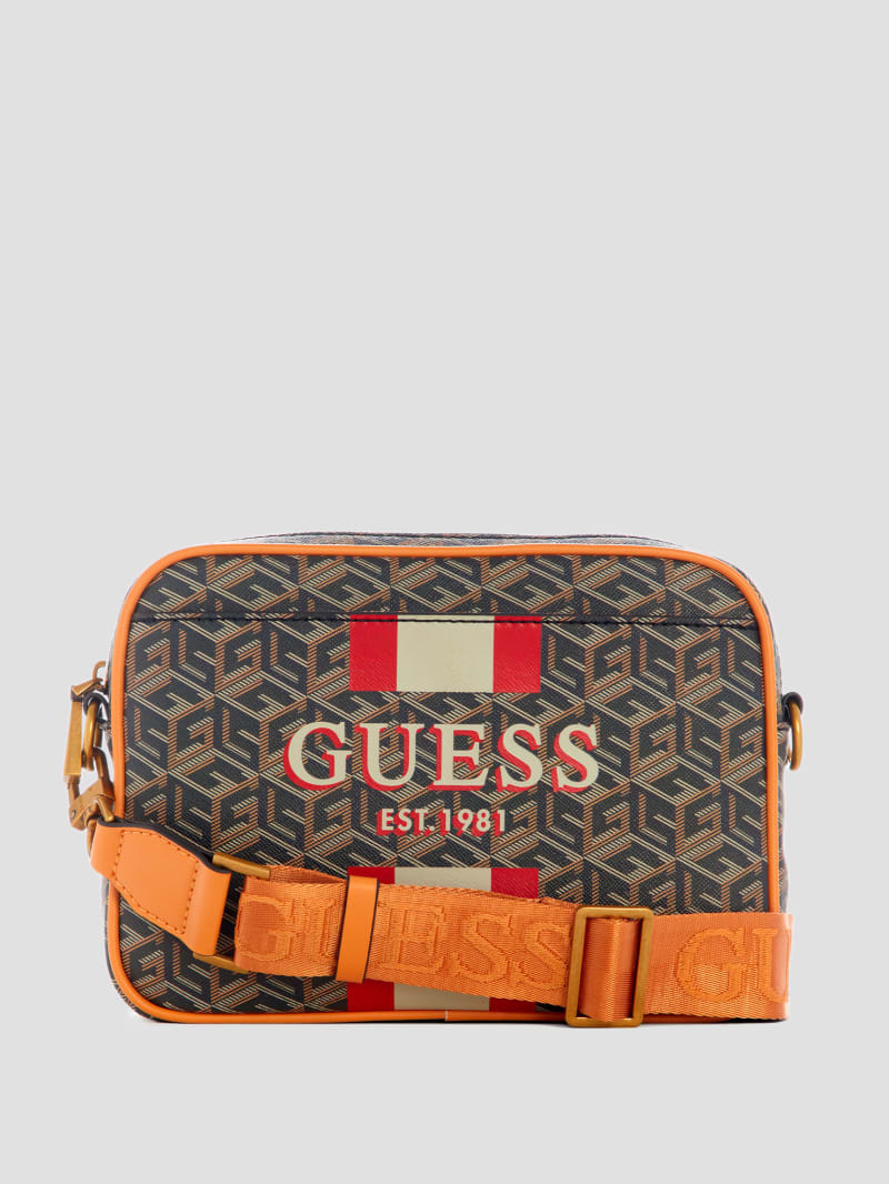 Guess Vikky Camera Bag - Black Gold Guess Vikky Camera Bag - Black Gold