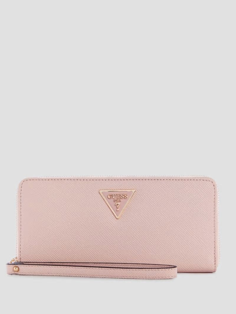 Guess Laurel Large Zip-Around Wallet - Rose Pink Guess Laurel Large Zip-Around Wallet - Rose Pink