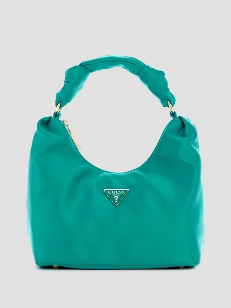 Guess Velina Satin Hobo Bag - Grey-yarn Dye Guess Velina Satin Hobo Bag - Grey-yarn Dye