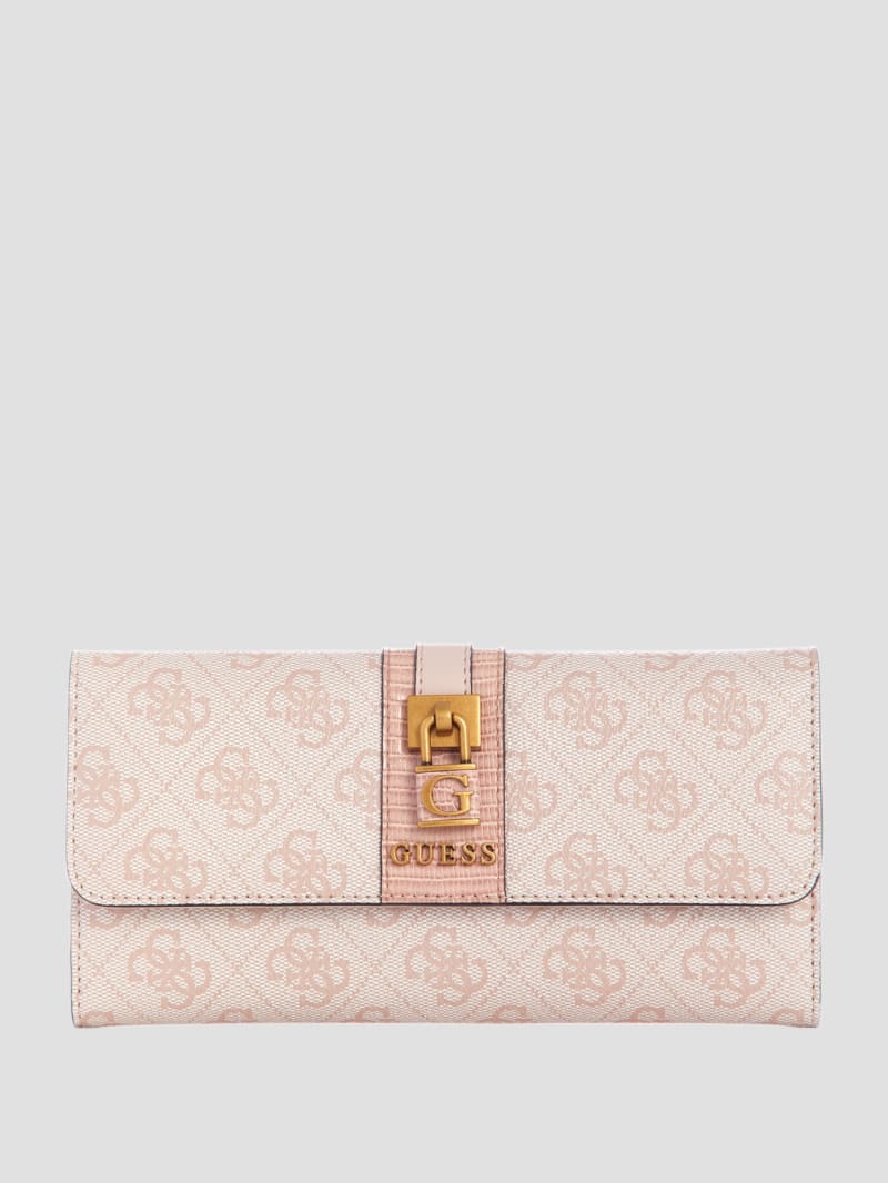 Guess Ginevra Logo Clutch Wallet - Blush Logo Guess Ginevra Logo Clutch Wallet - Blush Logo