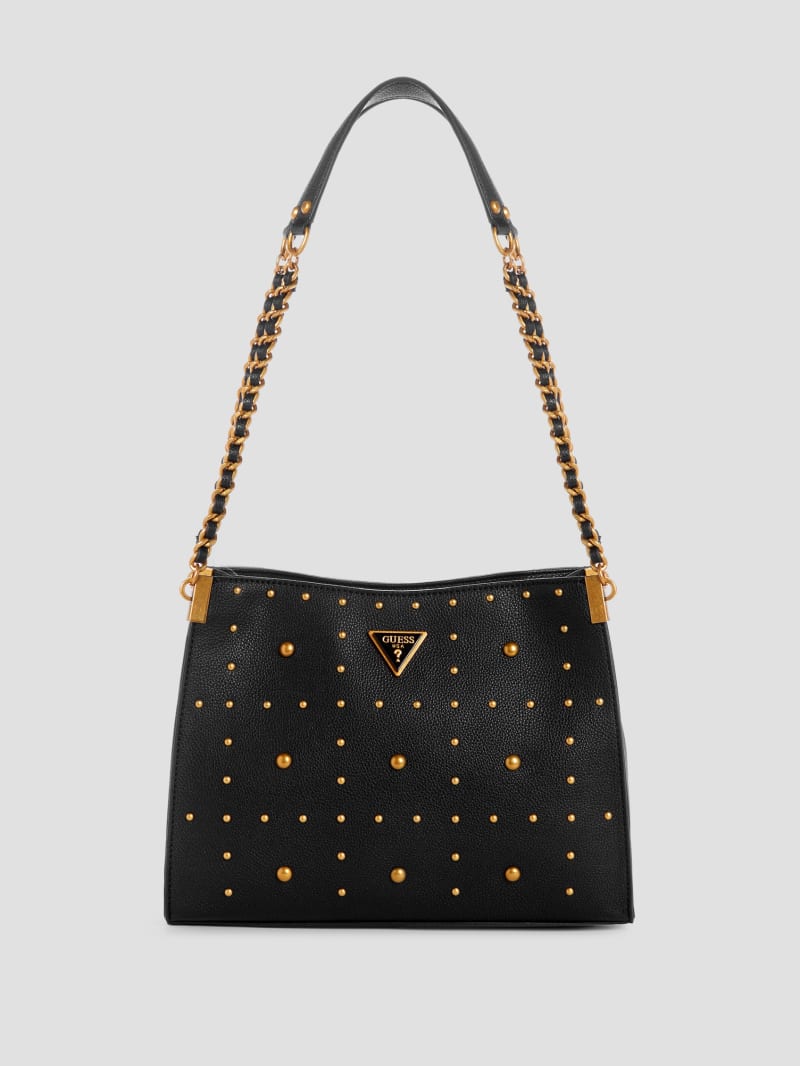 Guess Maranta Small Shoulder Satchel - Black Guess Maranta Small Shoulder Satchel - Black