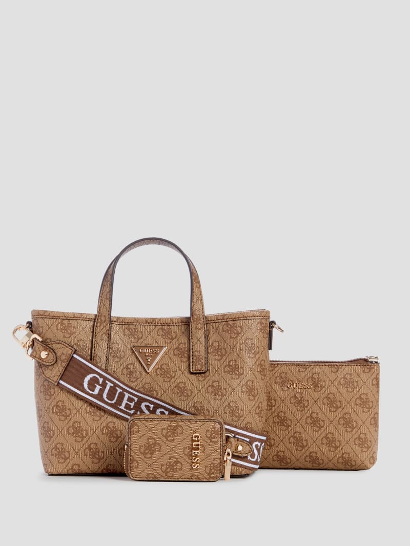 Guess Latona Quattro G Mini Tote Set - Latte Logo Guess Latona Quattro G Mini Tote Set - Latte Logo