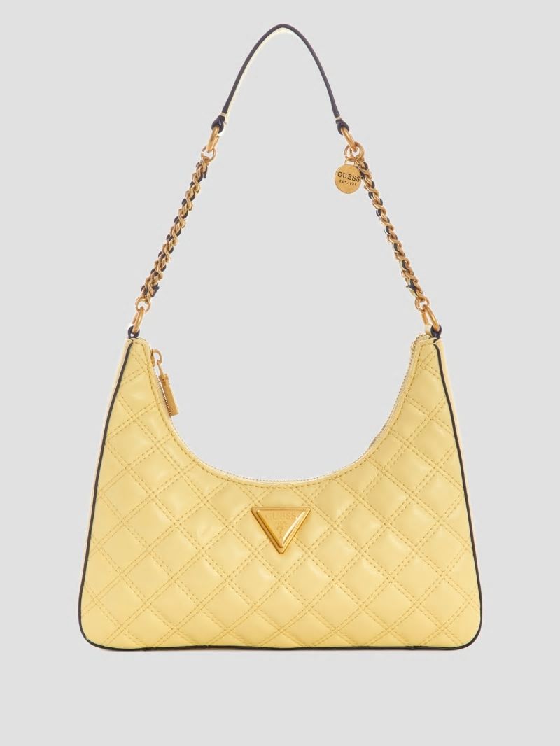 Guess Giully Top-Zip Shoulder Bag - Yellow Guess Giully Top-Zip Shoulder Bag - Yellow