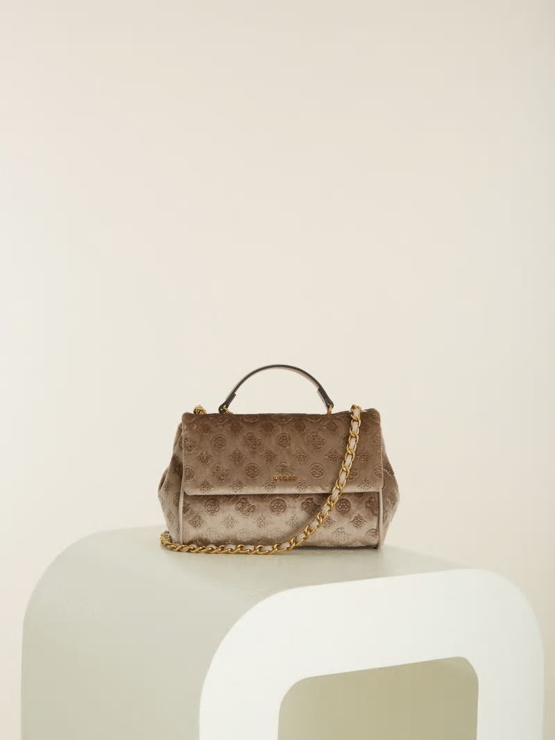 Guess Kimi Logo Convertible Crossbody - Taupe Guess Kimi Logo Convertible Crossbody - Taupe