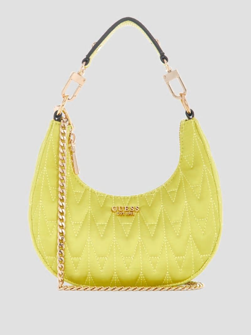 Guess Golden Rock Mini Crescent Hobo Bag - Kiw Guess Golden Rock Mini Crescent Hobo Bag - Kiw