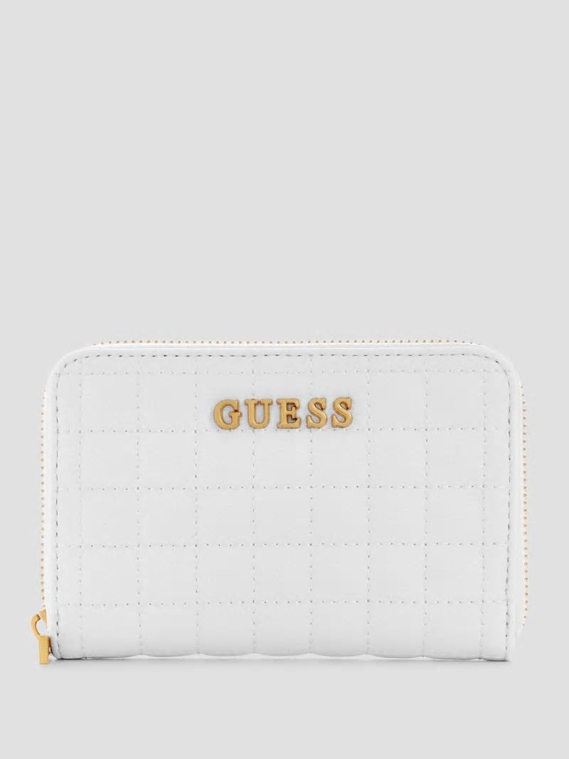 Guess Tia Medium Zip-Around Wallet - White Multi Guess Tia Medium Zip-Around Wallet - White Multi