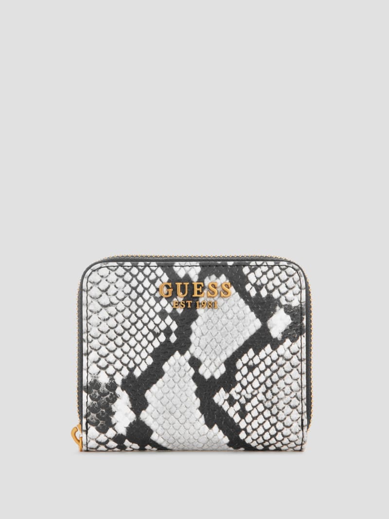 Guess James Python Small Zip-Around Wallet - White Guess James Python Small Zip-Around Wallet - White