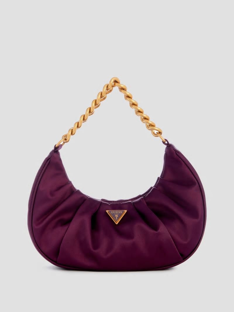 Guess Tori Satin Shoulder Bag - Amethyst Guess Tori Satin Shoulder Bag - Amethyst