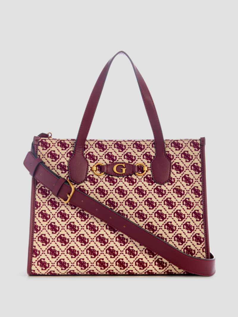 Guess Izzy Jacquard Logo Tote - Montego Wash Guess Izzy Jacquard Logo Tote - Montego Wash