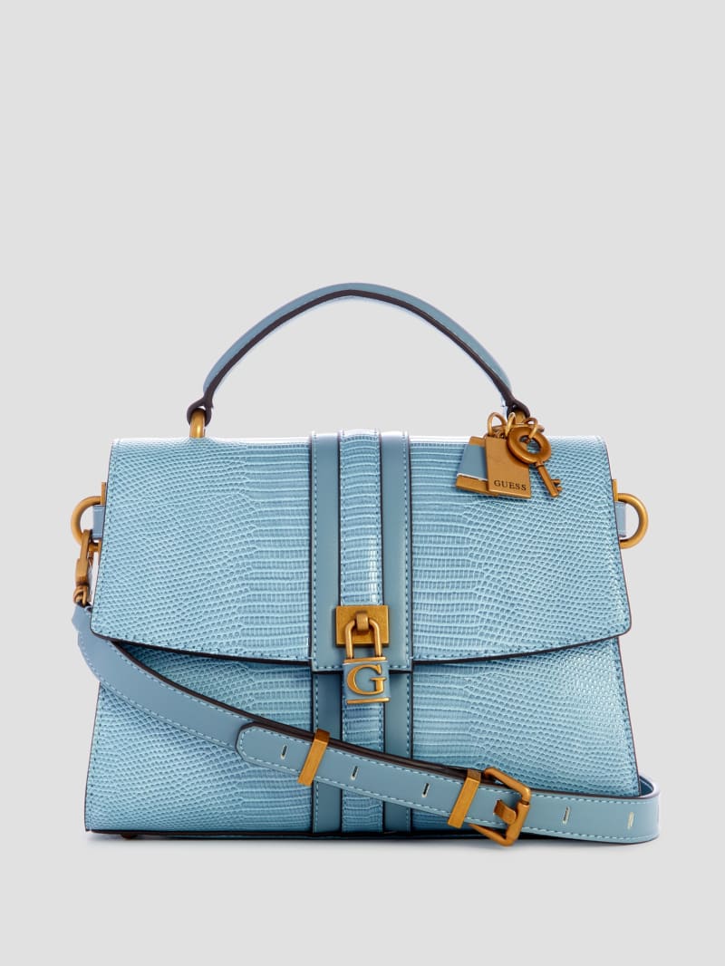 Guess Ginevra Textured Top Handle Crossbody - Light Denim Guess Ginevra Textured Top Handle Crossbody - Light Denim