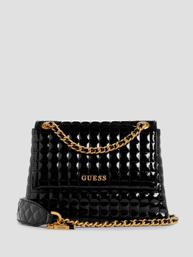 Guess Tia Convertible Crossbody - Black Floral Print Guess Tia Convertible Crossbody - Black Floral Print