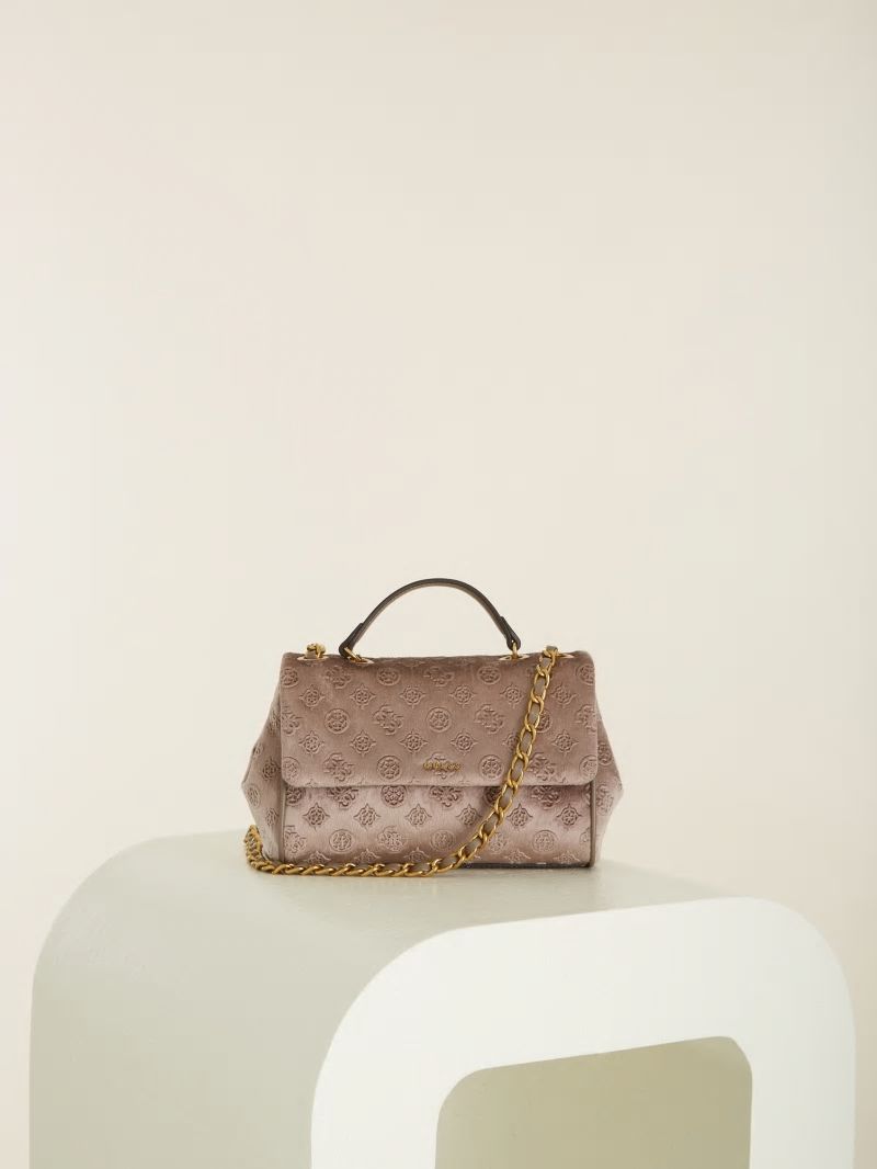 Guess Kimi Logo Convertible Crossbody - Champagne Guess Kimi Logo Convertible Crossbody - Champagne