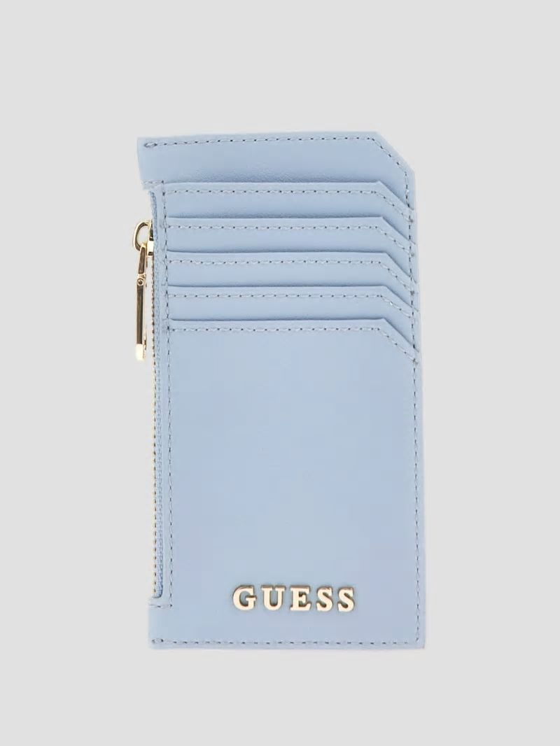 Guess Faux-Leather Zip Card Holder - Sugarberry Guess Faux-Leather Zip Card Holder - Sugarberry
