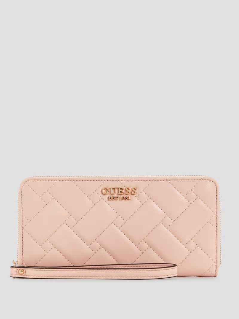 Guess Alanna Large Zip-Around Wallet - Light Rose Guess Alanna Large Zip-Around Wallet - Light Rose