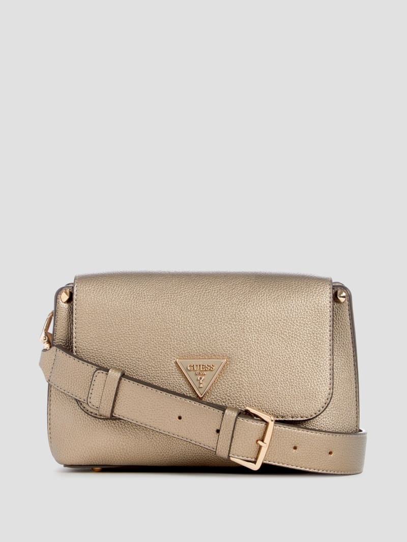 Guess Meridian Fold-Over Shoulder Bag - Pewter Guess Meridian Fold-Over Shoulder Bag - Pewter