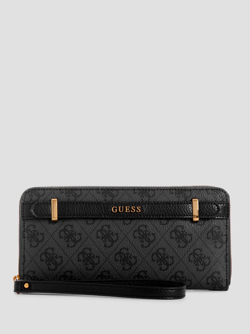 Guess Sestri Logo Large Zip-Around Wallet - Cloud Wash Guess Sestri Logo Large Zip-Around Wallet - Cloud Wash
